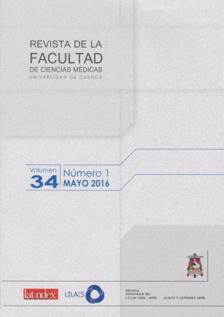 					Ver Vol. 34 Núm. 1 (2016): Revista de la Facultad de Ciencias Médicas de la Universidad de Cuenca
				