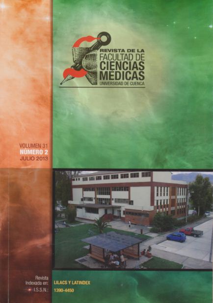 					Ver Vol. 31 Núm. 2 (2013): Revista de la Facultad de Ciencias Médicas de la Universidad de Cuenca
				