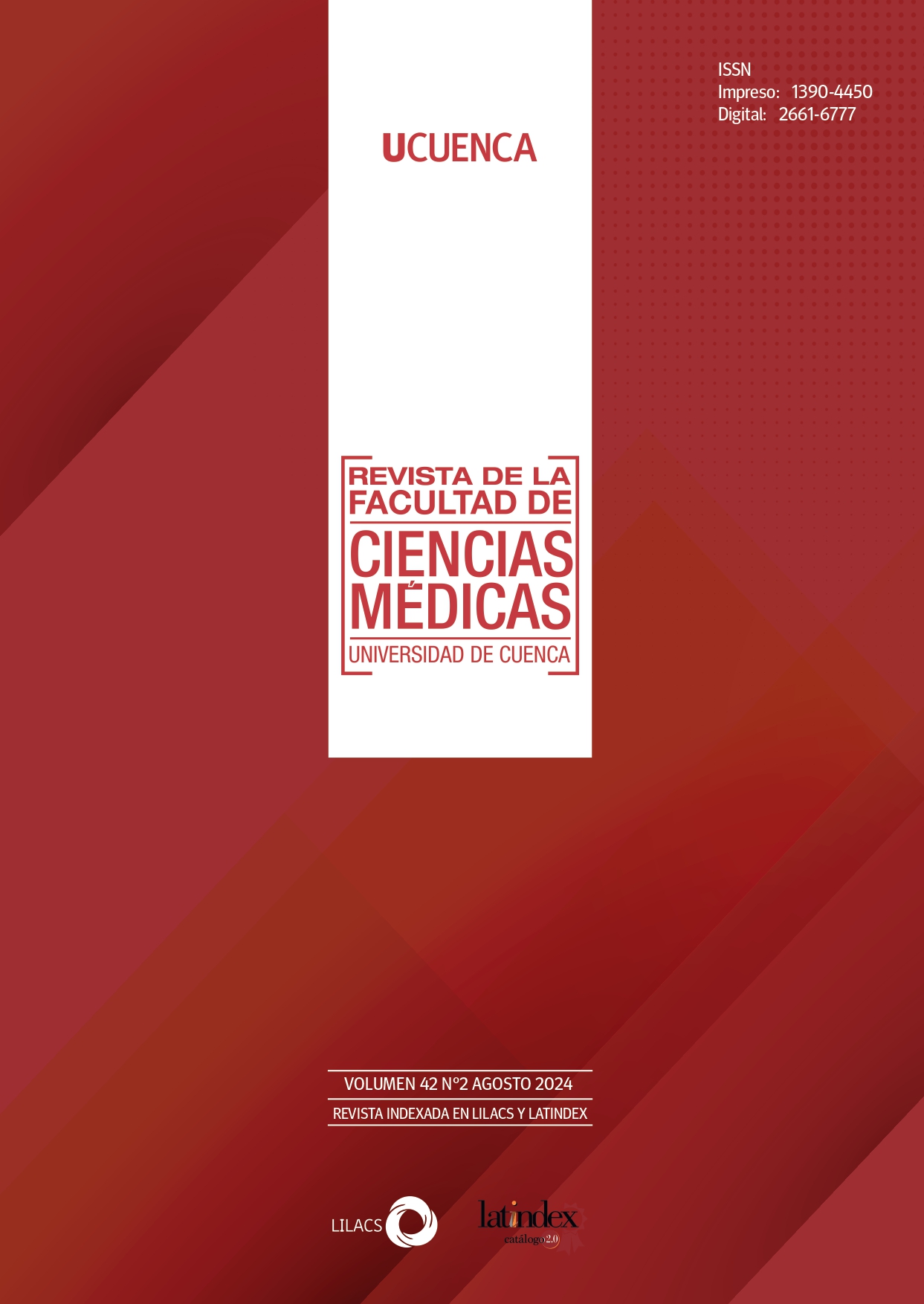 					Ver Vol. 42 Núm. 2 (2024): Revista de la Facultad de Ciencias Médicas de la Universidad de Cuenca
				