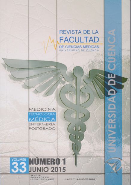 					Ver Vol. 33 Núm. 1 (2015): Revista de la Facultad de Ciencias Médicas de la Universidad de Cuenca
				